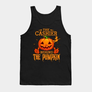 Mens The CHEF Behind The Pumpkin T shirt Funny Halloween T Shirt_CASHIER Tank Top